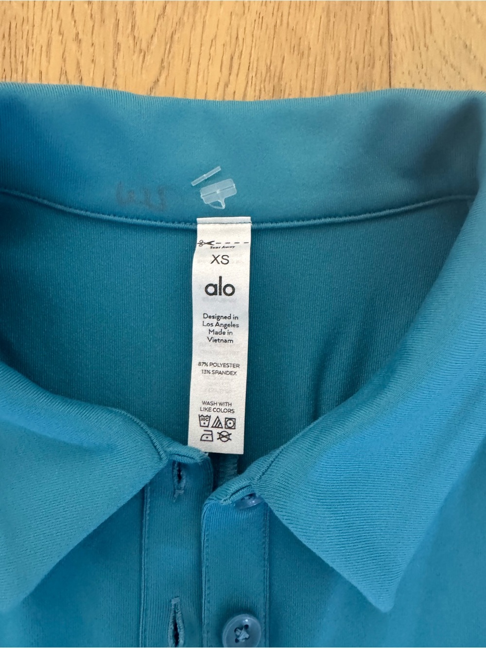NWT ALO YOGA Charmed Point Collar Sleeveless Tennis Dress in Blue Splash Sz XS - Picture 5 of 6